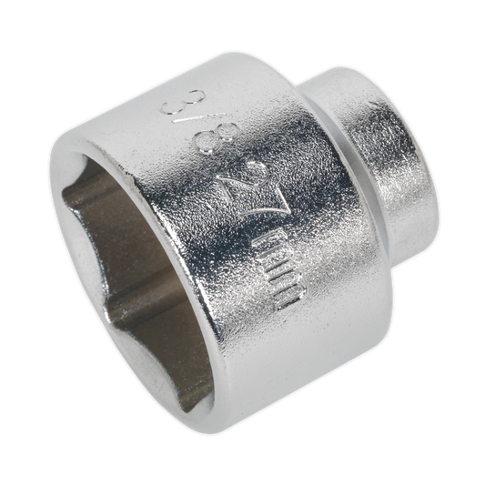 Sealey Low Profile Oil Filter Socket 27mm 3/8" Square Drive Steel SX112