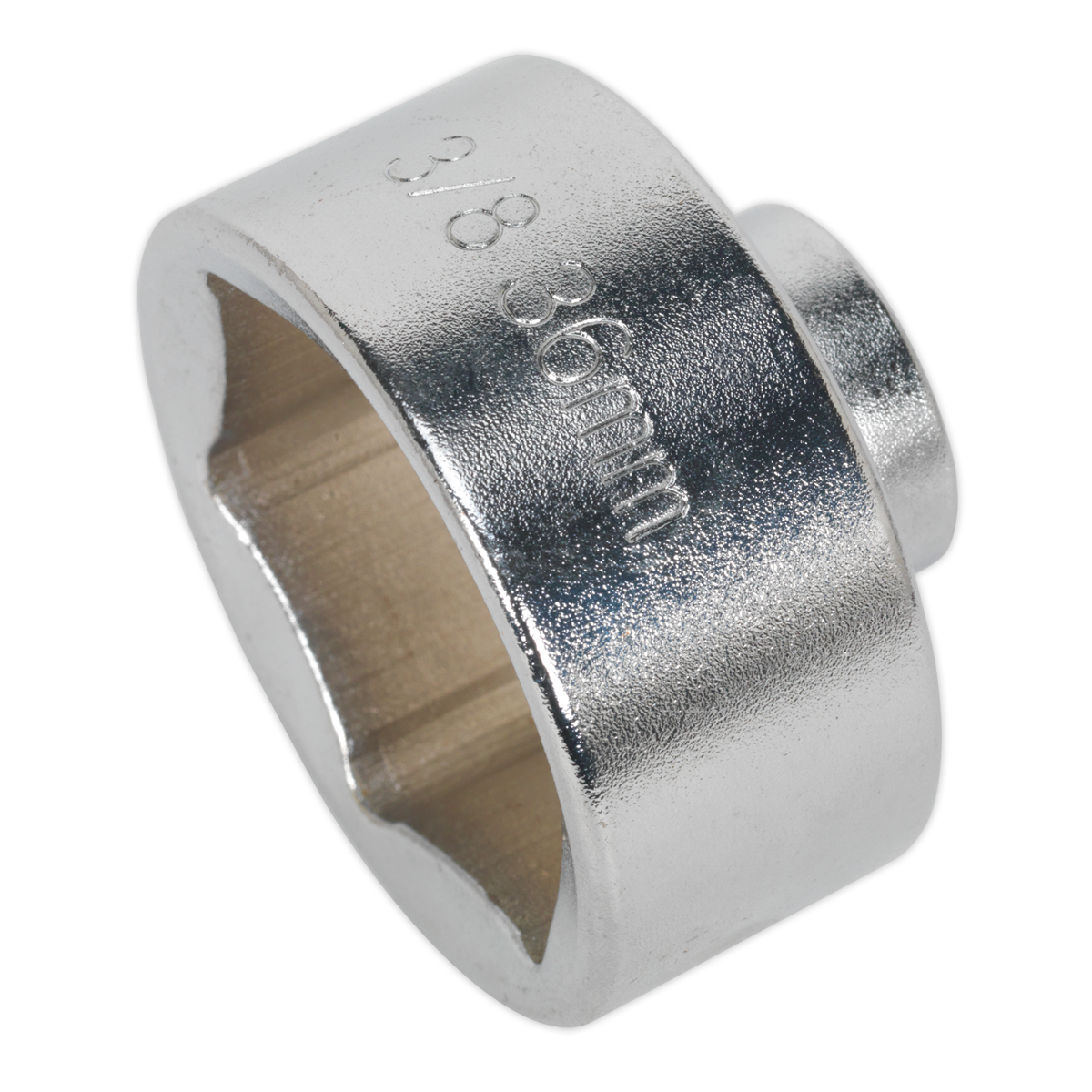 Sealey Low Profile Oil Filter Socket 36mm 3/8" Square Drive Steel Socket SX114