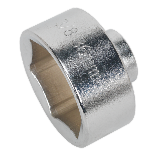 Sealey Low Profile Oil Filter Socket 36mm 3/8" Square Drive Steel Socket SX114