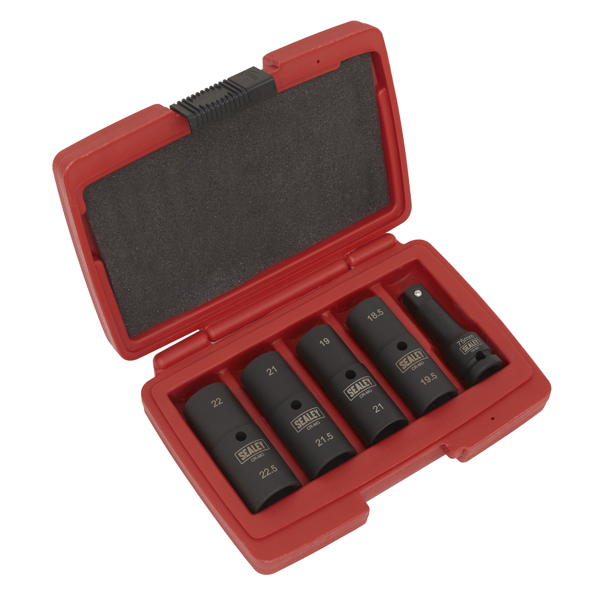 Sealey 80mm 1/2" Square Drive Double Ended Impact Socket Set 5 Pieces SX1820