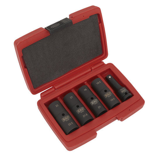 Sealey 80mm 1/2" Square Drive Double Ended Impact Socket Set 5 Pieces SX1820