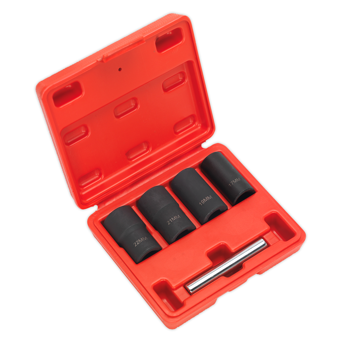 Sealey Locking Wheel Nut Removal Set 17mm 19mm 21mm 22mm 1/2" Square Drive SX201