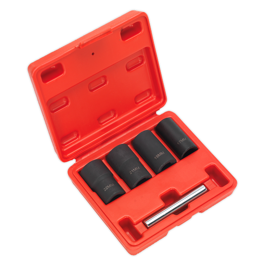 Sealey Locking Wheel Nut Removal Set 17mm 19mm 21mm 22mm 1/2" Square Drive SX201