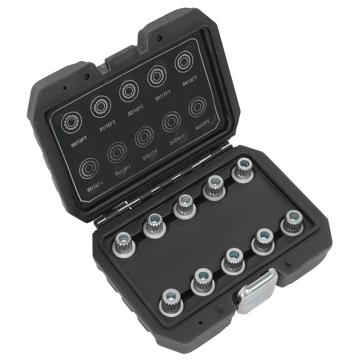 Sealey BMW/MINI Locking Wheel Nut Key Set 17mm Hex 10 Pieces Silver SX208