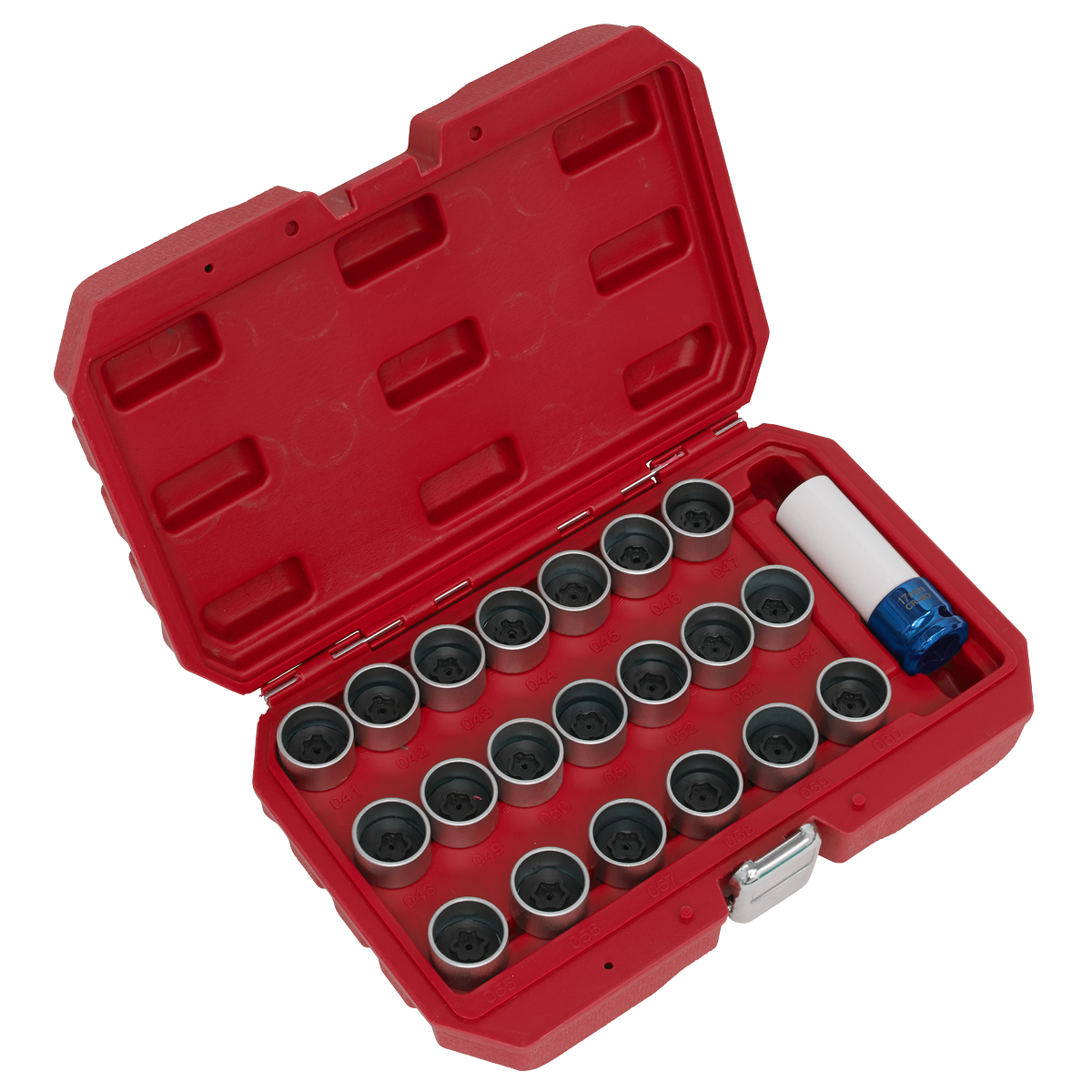 Sealey Locking Wheel Nut Key Set 1/2" Square Drive Socket 21 Pcs Fits BMW SX217