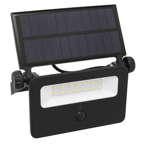 Sealey Extra Slim Solar Motion Sensor Floodlight 16W SMD LED With Bracket LED16S
