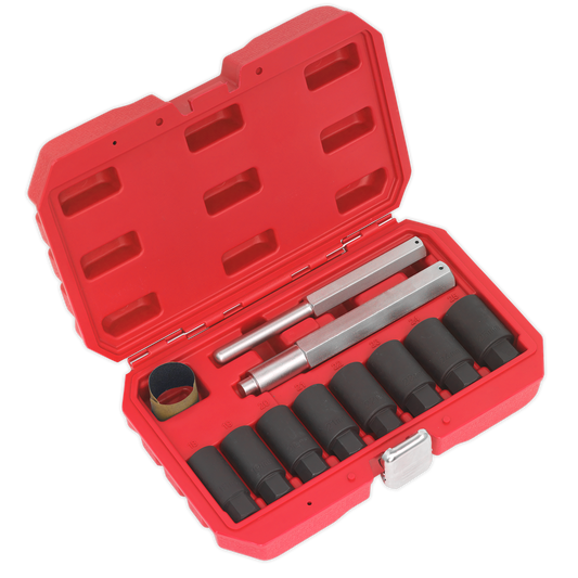 Sealey Locking Wheel Nut Removal Set With Conical Shaped Design 10 Pieces SX272