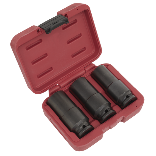 Sealey 1/2" Square Drive Deep Weighted Impact Socket Set - 3 Pieces Tool SX319