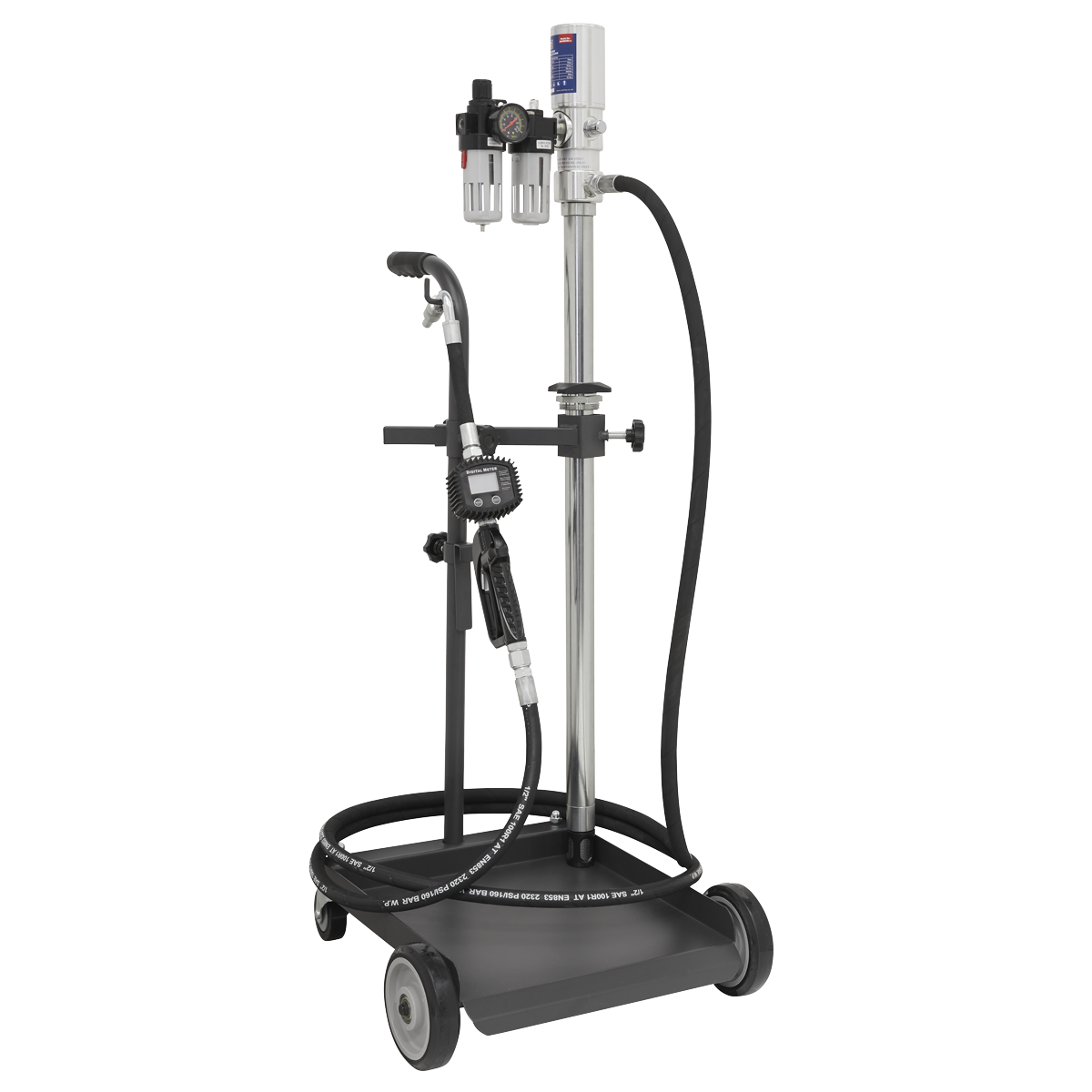 Sealey Air Operated Gear Oil Dispensing System With 4m Hose Silver/Black AK4563D