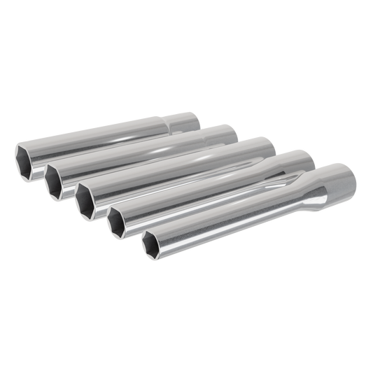 Sealey Extra-Deep Socket Set 5 Pieces 8 10 12 13 14mm 3/8" Square Drive SX814