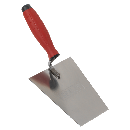 Sealey Stainless Steel Masonry Trowel Rubber Handle 160mm Soft Grip T1203