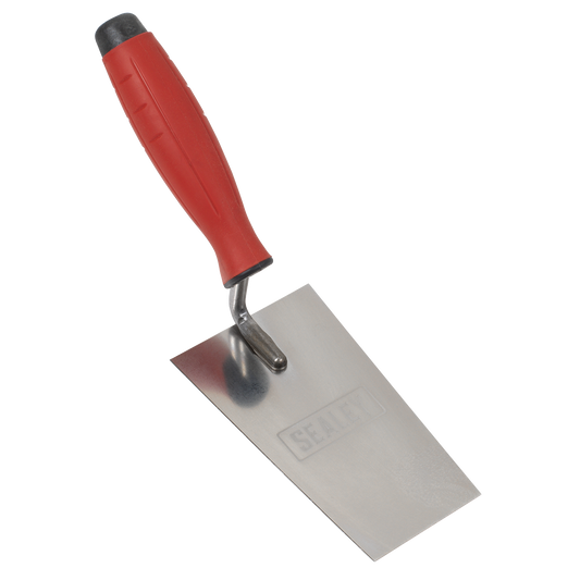 Sealey Stainless Steel Filler Trowel Rubber Handle 140mm Soft Grip Versatile