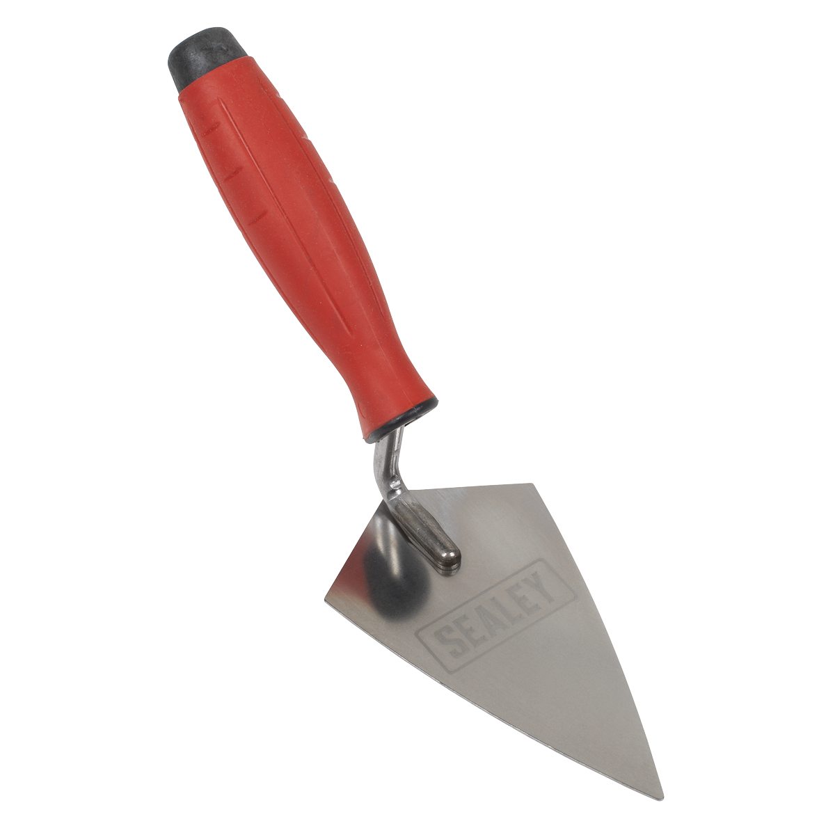Sealey Stainless Steel Sharp Pointing Trowel Sharp Rubber Handle 140mm T1222