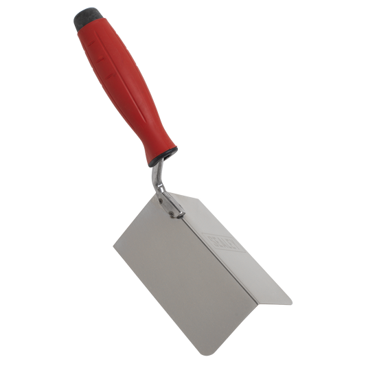Sealey Stainless Steel External Corner Trowel Rubber Handle 120 x 60mm T1803