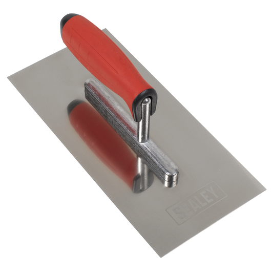 Sealey Stainless Steel 270mm Plastering Trowel Rubber Handle Soft Grip T7800