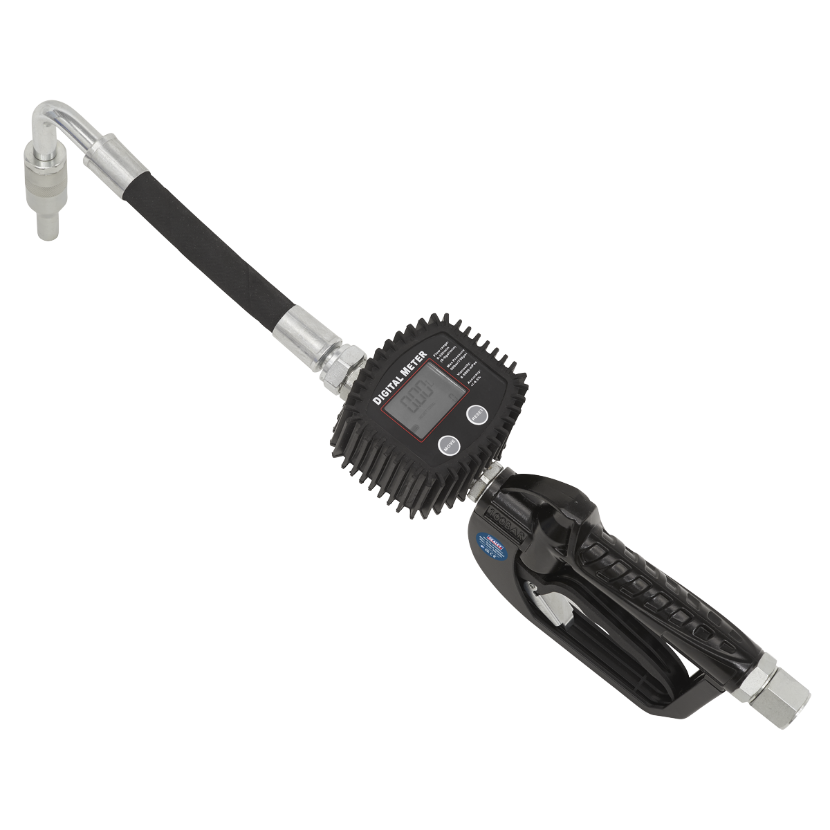 Sealey Oil Hose End Dispensing Gun Manual Shut-Off With Digital Meter AK4565D