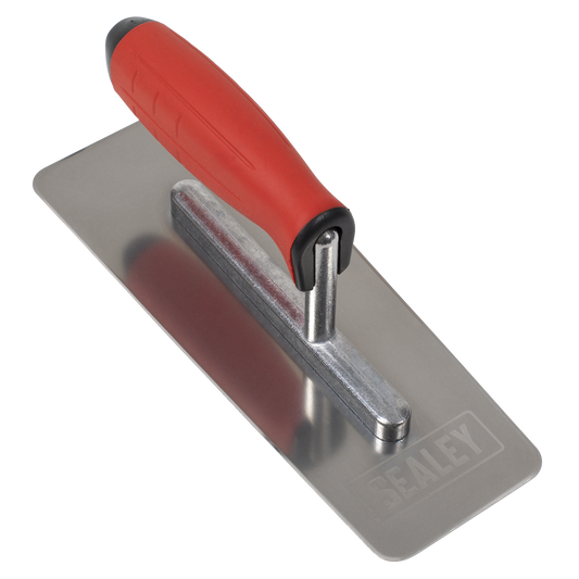 Sealey Stainless Steel 240mm Venetian Trowel Rubber Handle Soft Grip T8012