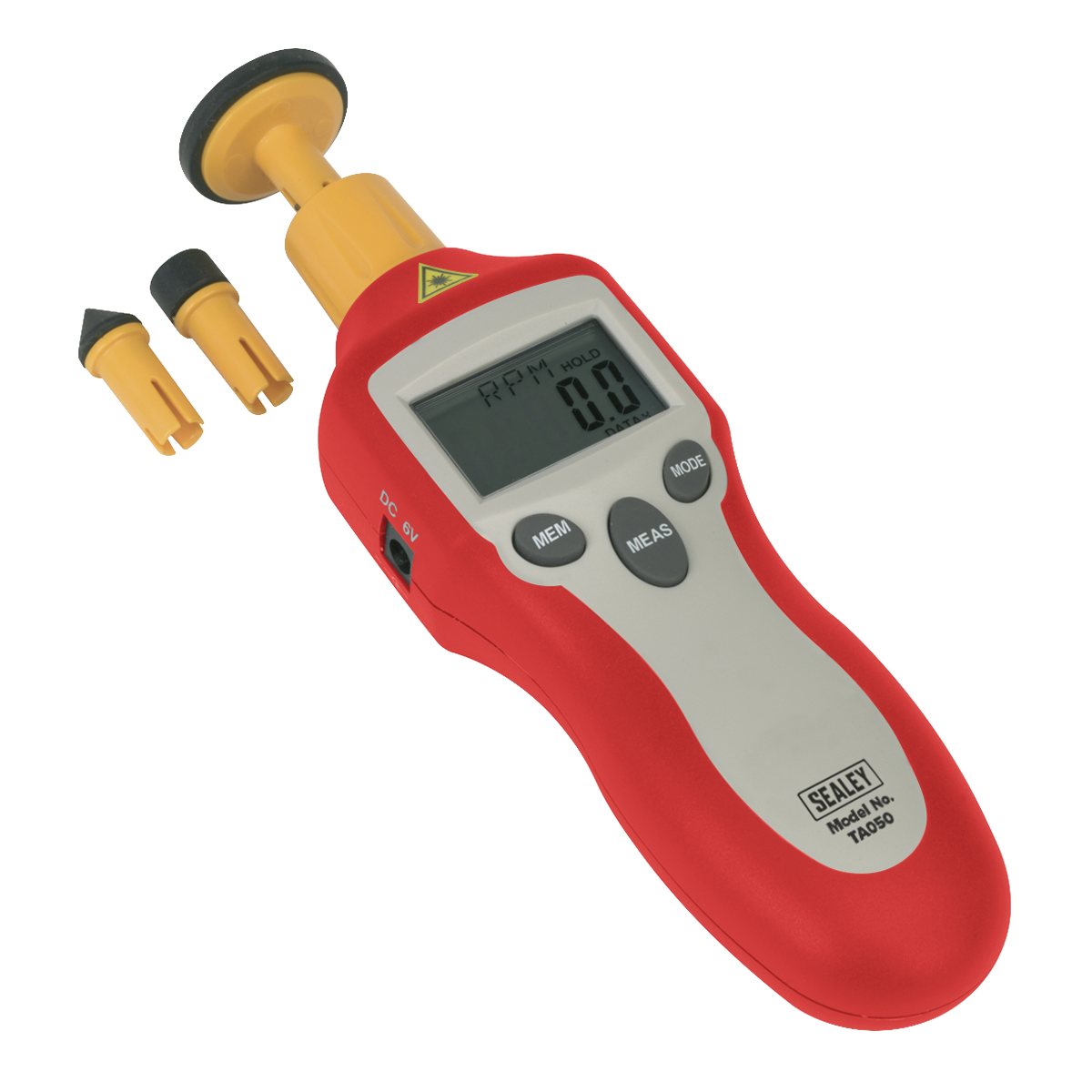 Sealey Digital Tachometer Contact/Non-Contact With Reflective Tape TA050