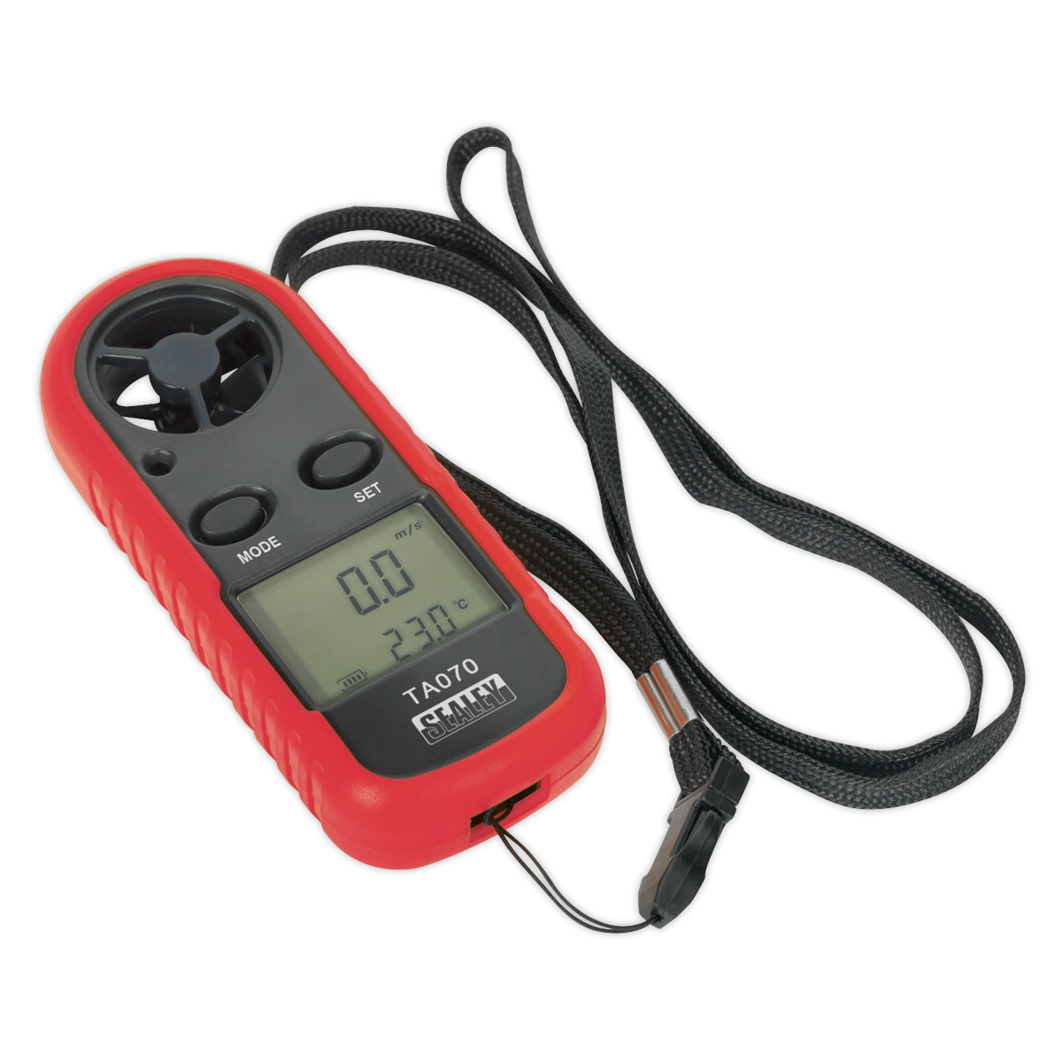 Sealey Anemometer With Beaufort Scale 24mm High Back-Lit LCD Screen TA070