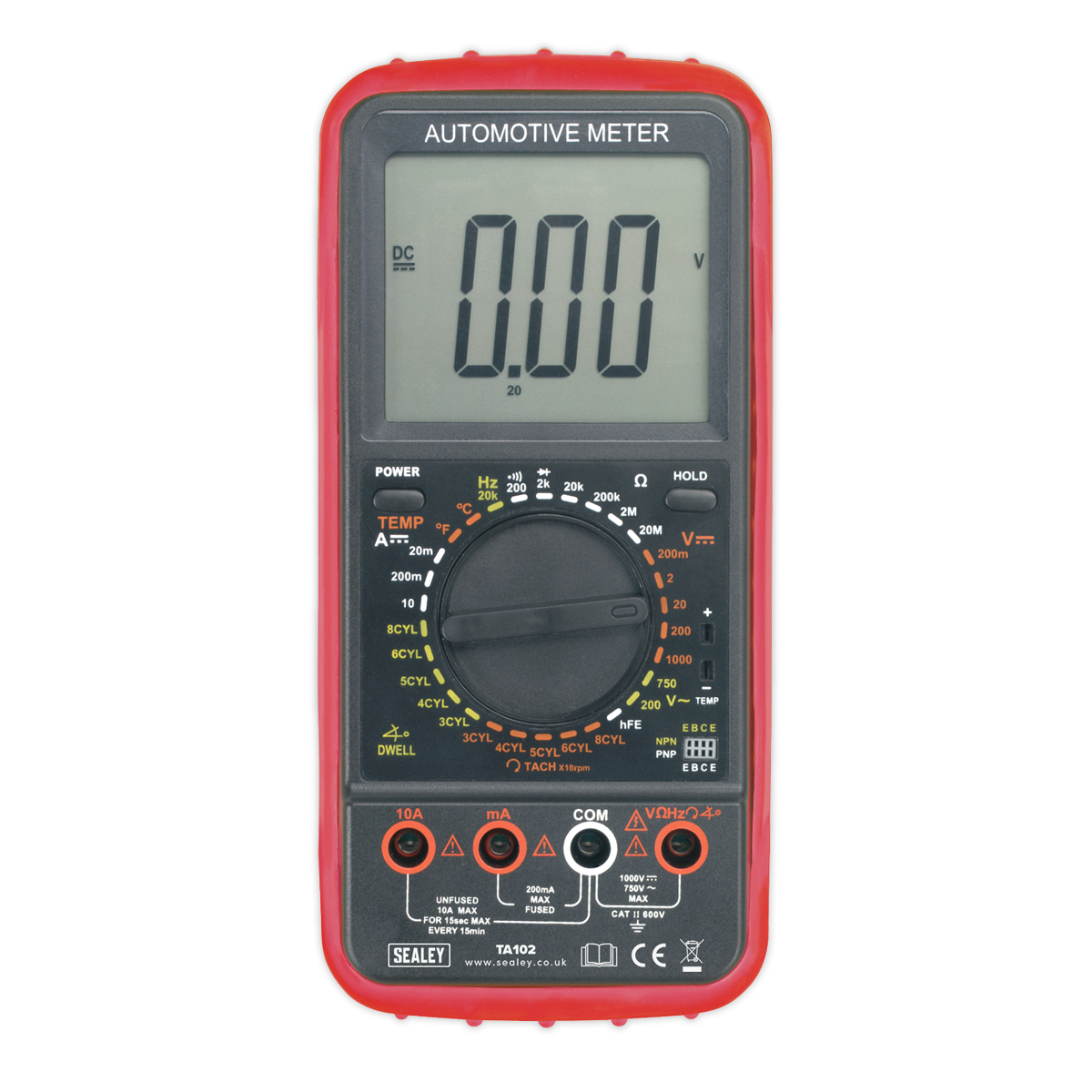 Sealey Digital Automotive Analyser 11 Function With Capped Test Probes TA102