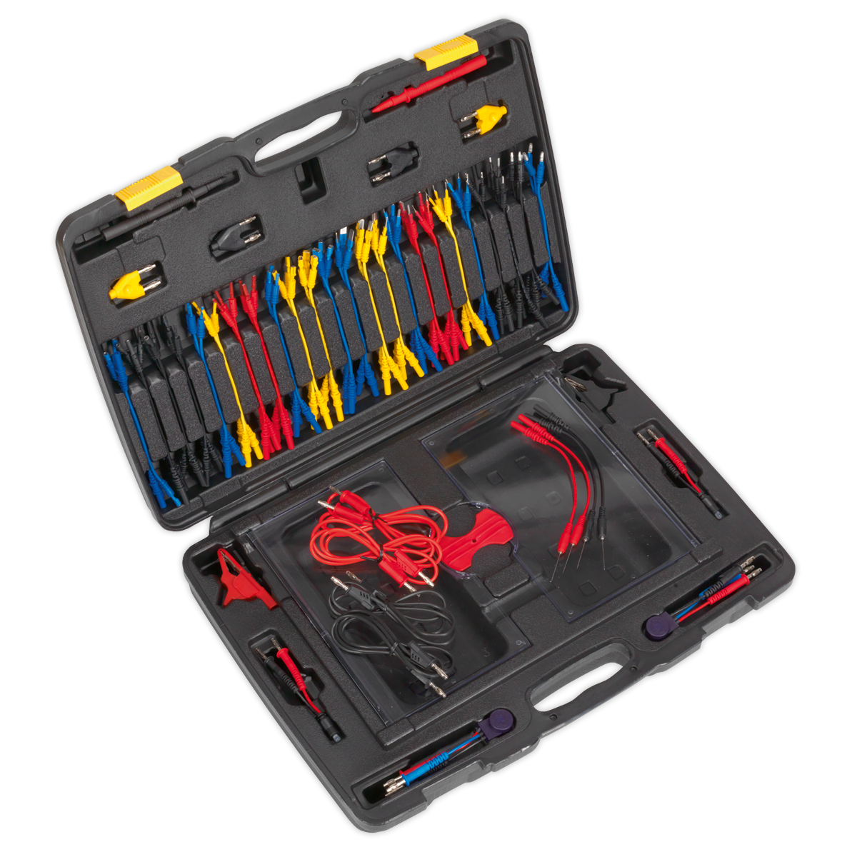Sealey Test Lead Kit With Standard Ø4mm Banana Style Plugs & Sockets 90pc TA111
