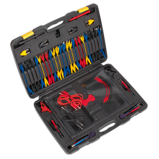 Sealey Test Lead Kit With Standard Ø4mm Banana Style Plugs & Sockets 90pc TA111