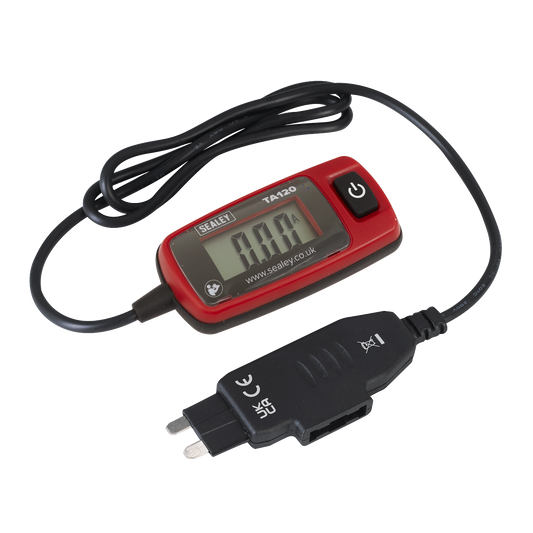 Sealey 20A Automotive Current Tester LCD Display - Standard Fuse Blade TA120
