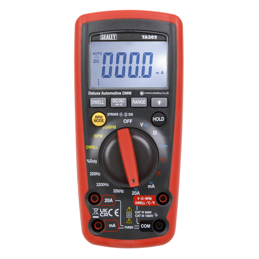 Sealey Digital Automotive Test Analyser 12 Function With Inductive Coupler TA302