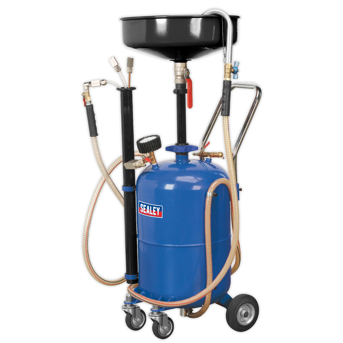Sealey Air Discharge Mobile Oil Drainer With Probes 35L Reservoir AK456DX