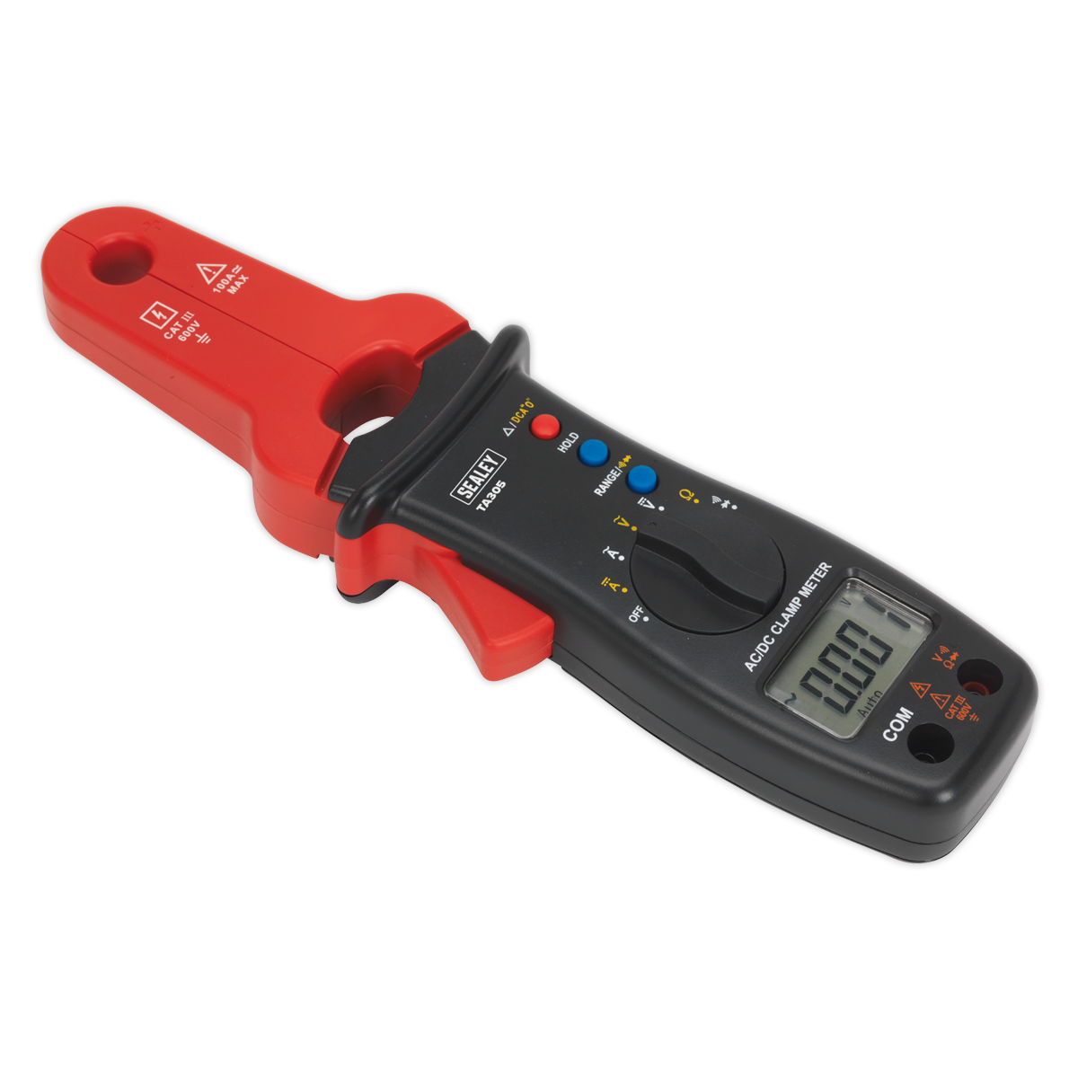 Sealey AC/DC Automotive Electrician Clamp Meter & Multimeter Red/Black TA305
