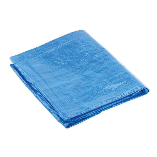 Sealey Tarpaulin 2.44 x 3.05m Tear-Proof Waterproof UV Filter - Blue TARP810