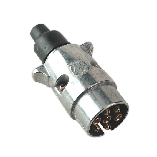 Sealey Towing Plug With 7-Pin N-Type Aluminium Metal 12V Voltage Silver TB06