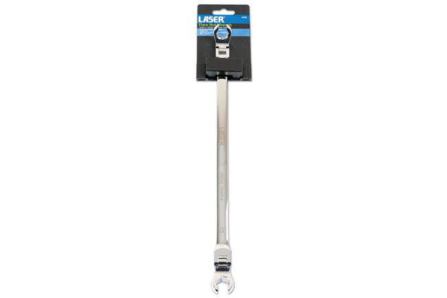 LASER 6754 Ratchet Ring Open-Ended Spanner 14x15mm Spanner Chrome Vanadium Steel
