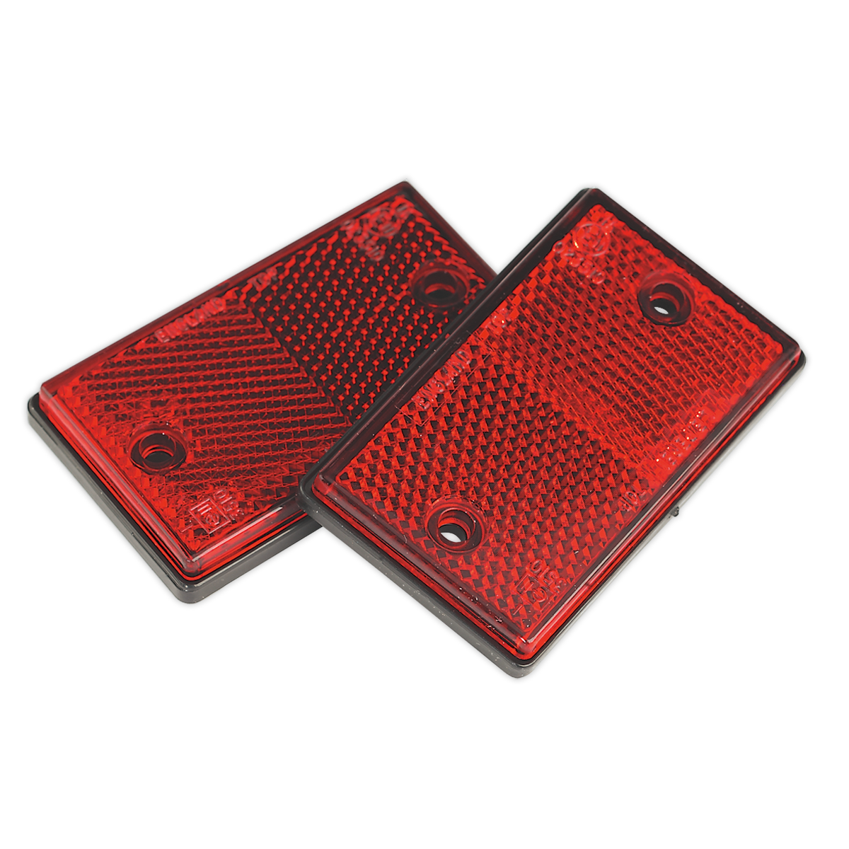 Sealey Reflex Reflector Red Oblong 75 x 10 x 46mm E-Approved Pack of 2 Pcs TB24