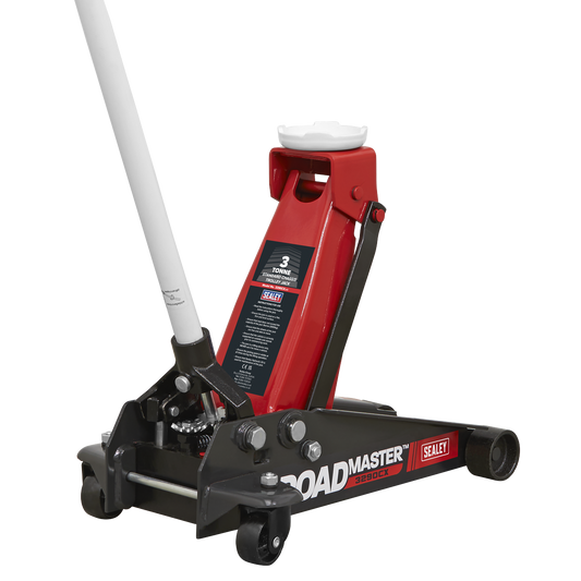 Sealey Heavy Duty Trolley Jack 3 Ton Compact Hydraulic 465mm Red 3290CX