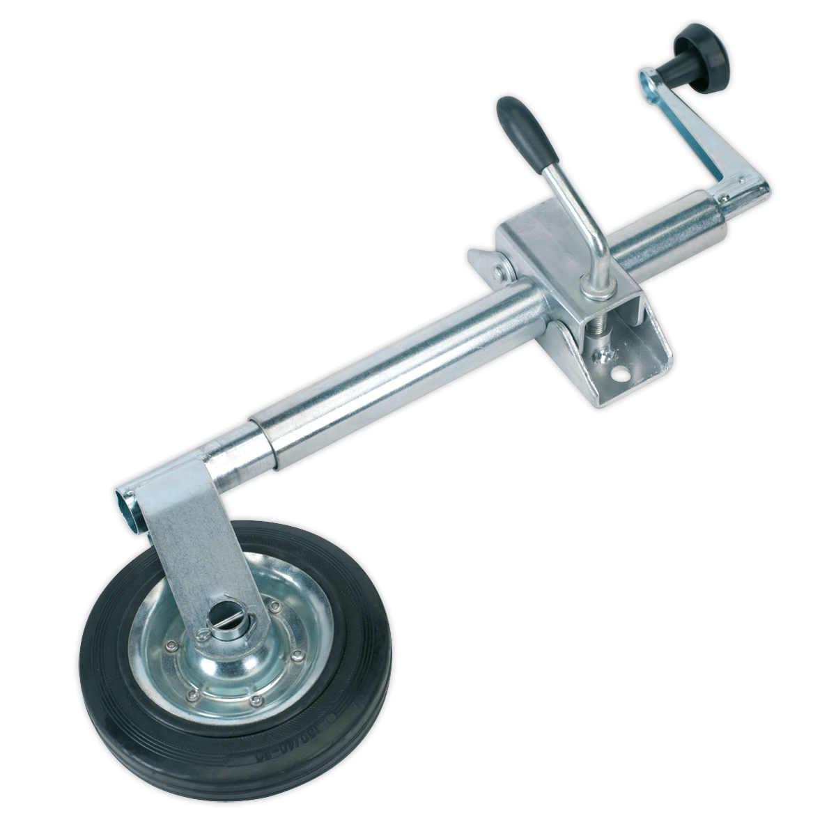 Sealey Jockey Wheel & Clamp 35mm Zinc Plated Heavy Duty 150mm Solid Wheel TB371