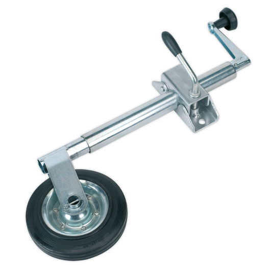 Sealey Jockey Wheel & Clamp 35mm Zinc Plated Heavy Duty 150mm Solid Wheel TB371