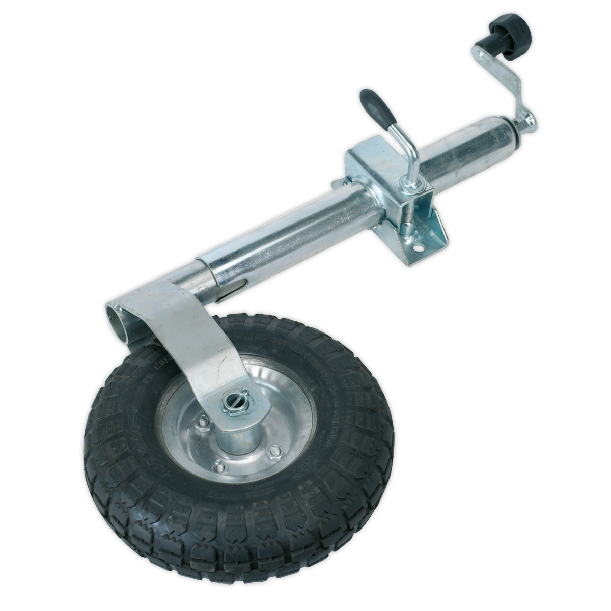 Sealey Jockey Wheel & Clamp 48mm Zinc Plated 260mm Pneumatic Wheel TB372