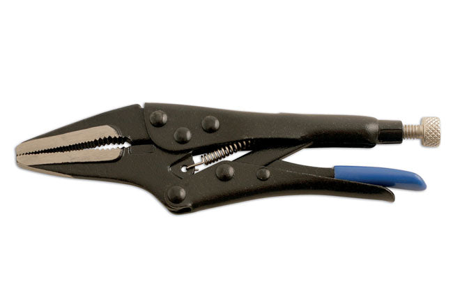 LASER 1784 Vise-Grip Pliers Long Nose Wrench 150mm Locking Jaws Black Anodised