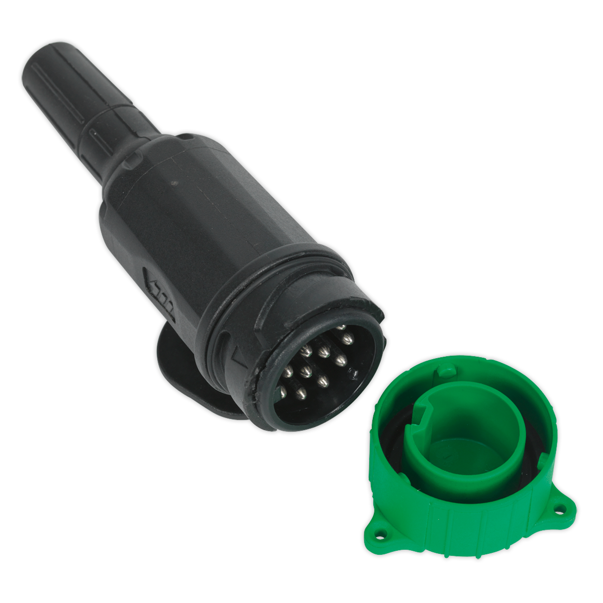 Sealey 12V 13-Pin Euro Towing Plug from Plastic With Rubber Grommet TB53