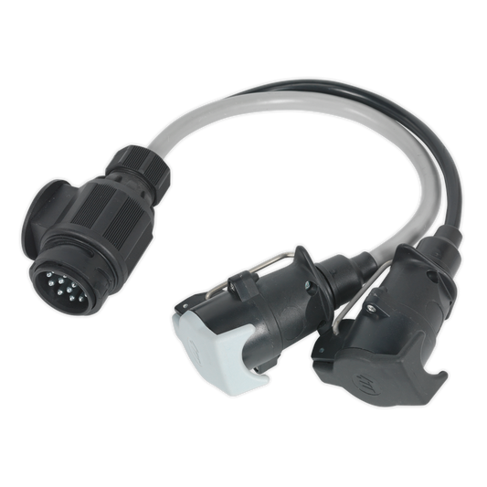 Sealey Conversion Lead Wiring 13-Pin Euro to 7-Pin N & S Type Plugs 12V TB55