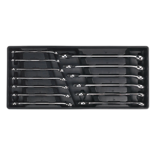 Sealey Combination Spanner Set With Tool Tray 13 Pieces 176.5 x 397 x 55mm TBT01