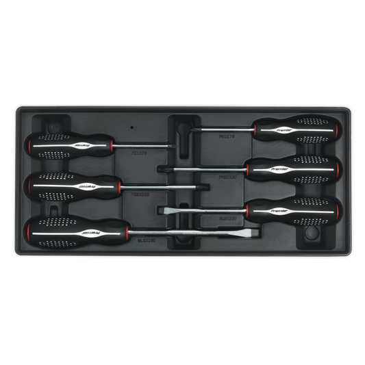 Sealey 6 Pieces Screwdriver Set With Tool Tray For AP24 Screwed Adaptor TBT14