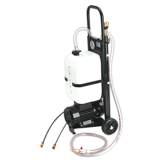 Sealey Mobile Oil Extractor With Wheels 12L Capacity Tank - White/Black AK466D