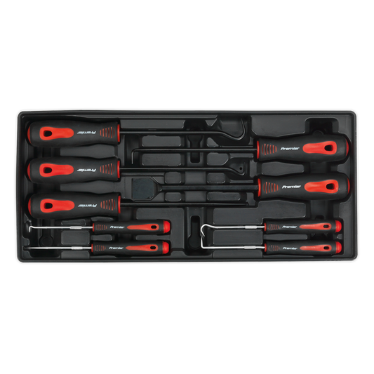 Sealey Tool Scraper & Hook Set With Tool Tray 9 Pieces 176.5 x 397 x 55mm TBT23