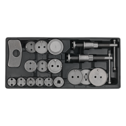 Sealey Tool Tray With Brake Wind Back Tool Kit 18 Pcs 176.5 x 397 x 55mm TBT27