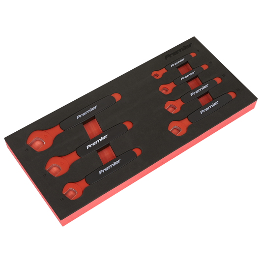 Premier Insulated Open-End Spanner Set With Tool Tray 7 Pieces VDE Approved