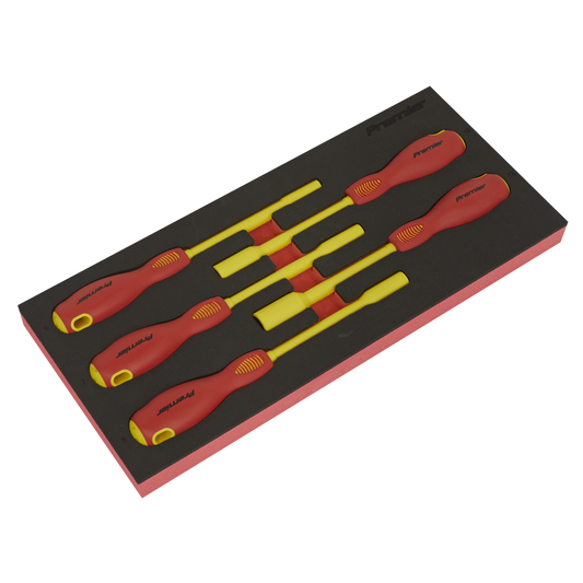 Premier Insulated Nut Driver Set 5 Pieces With Tool Tray VDE Approved TBTE08