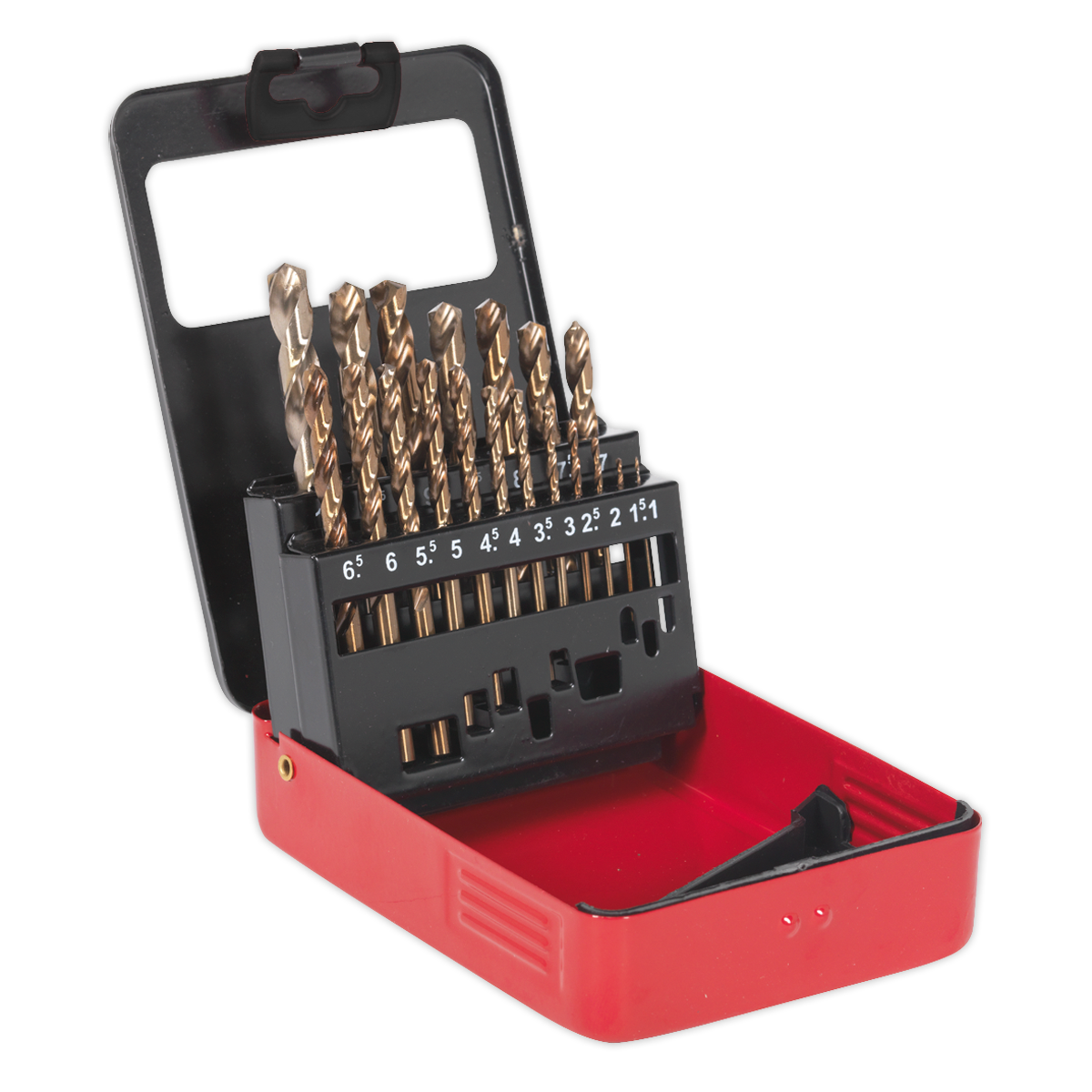 Sealey Cobalt Drill Bit Set 19 Pieces Metric Supplied Metal Storage Case AK4701