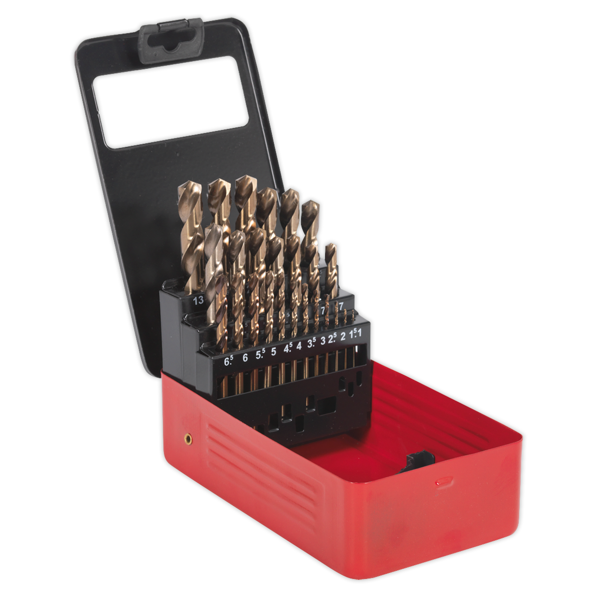 Sealey Cobalt Drill Bit Set 25 Pieces Metric Supplied Metal Storage Case AK4702